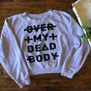 Cheap Monday cropped sweater “Over my dead body”